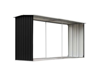 vidaXL Haardhoutschuur 330x92x153 cm Antraciet (42% Korting)