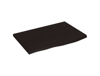 vidaXL Wastafelblad Massief Hout 60x40cm Donkerbruin | -30% Korting