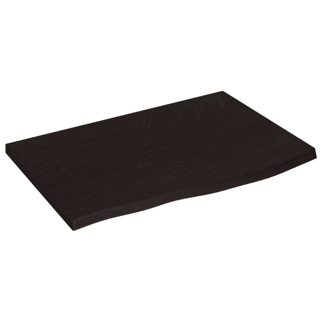 vidaXL Wastafelblad Massief Hout 60x40cm Donkerbruin | -30% Korting