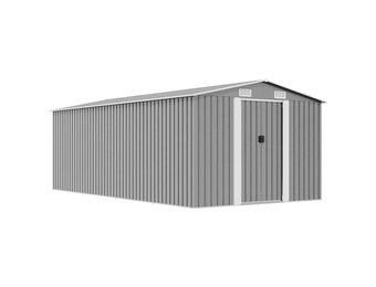 vidaXL Tuinschuur Metaal Grijs - 60% Korting