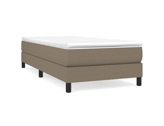 vidaXL Bedframe Taupe 90x190 cm Stof - Nu 35% Korting!