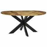 VidaXL Ronde Eettafel Massief Hout Ø160cm - 35% Korting