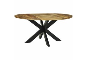 VidaXL Ronde Eettafel Massief Hout Ø160cm - 35% Korting