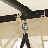 vidaXL Schommelbank met Prieel - Crèmewit | 35% Korting