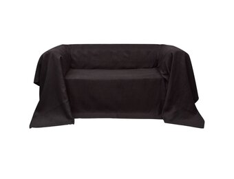 vidaXL Bankhoes Microsuède Bruin - 270x350cm - 35% Korting