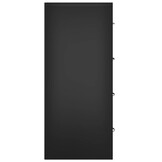 vidaXL Dressoir met 4 Lades - Zwart - 35% Korting