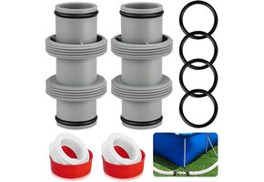Zwembadslang Connectorset 38 mm (2 stuks) - 30% Korting! Intex, Bestway, Coleman