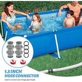 Zwembadslang Connectorset 38 mm (2 stuks) - 30% Korting! Intex, Bestway, Coleman