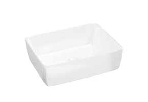 vidaXL Rechthoekige Keramiek Wasbak Wit - 48x37x13 cm | 64% Korting