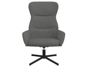 vidaXL Relaxstoel Fluweel Donkergrijs - Nu 35% Korting!