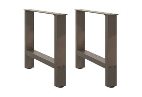 vidaXL Salontafelpoten 2 st 50x42 cm Staal Naturel - 55% Korting