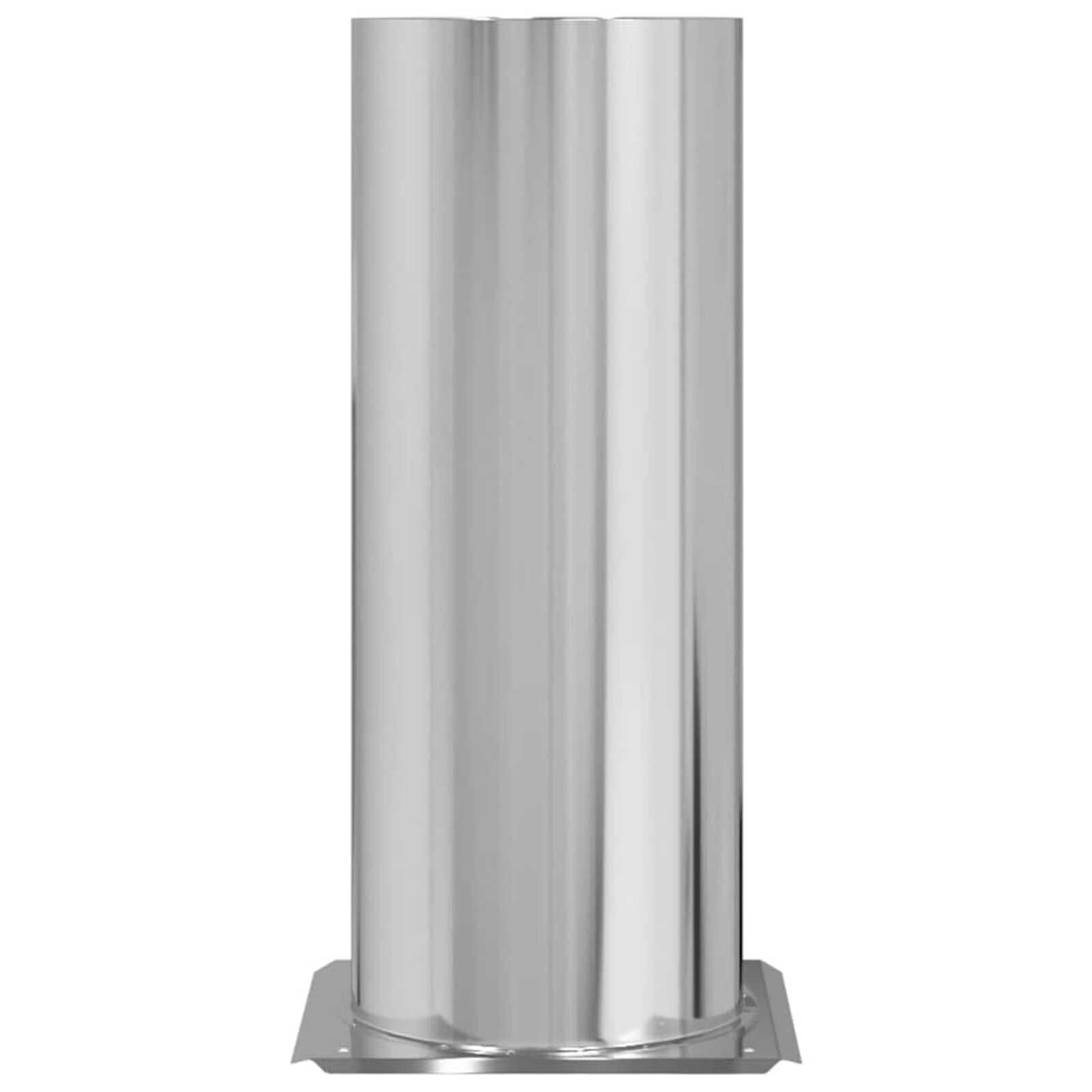 vidaXL Schouwkop Verlenging Zilver | 55% Korting | Roestvrij Staal | 31x31x50cm