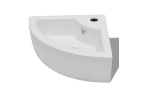 vidaXL Wastafel Wit - 45x32x12,5 cm (47% Korting!)