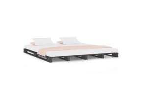 vidaXL Palletbed Grenenhout Grijs 120x200 - 73% Korting!