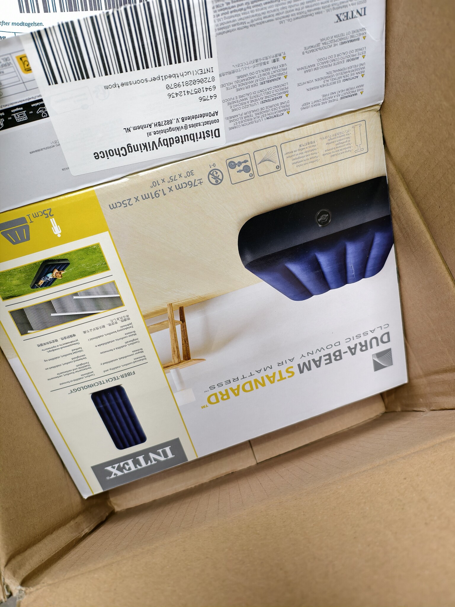 INTEX Luchtbed 1-persoons (191x76x25cm) - 35% Korting