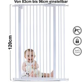 Traphek Metaal Wit 83-96cm - 42% Korting - Baby & Huisdier Veiligheid