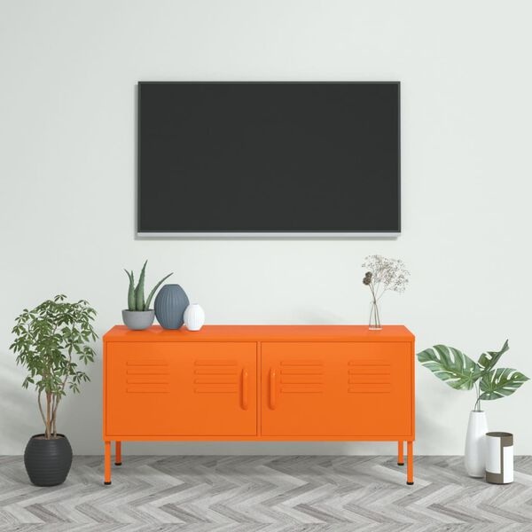 vidaXL TV-meubel Staal Oranje (105x35x50 cm) - 55% Korting!