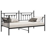 vidaXL Daybed Frame Zwart Staal 100x200cm - 35% Korting!