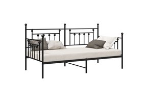 vidaXL Daybed Frame Zwart Staal 100x200cm - 35% Korting!