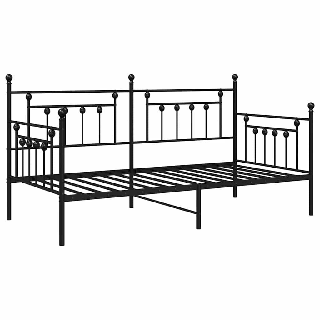 vidaXL Daybed Frame Zwart Staal 100x200cm - 35% Korting!