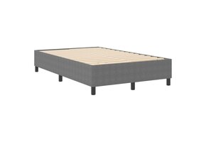 vidaXL Boxspring Bed Lichtgrijs 120x190 cm Katoen - 35% Korting!