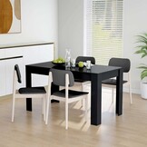 vidaXL Eettafel 140cm Zwart - 55% Korting! | Retourproduct