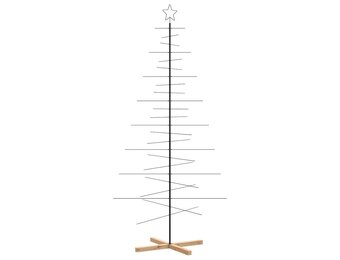 vidaXL Metalen Kerstboom Zwart 210cm - 55% Korting!