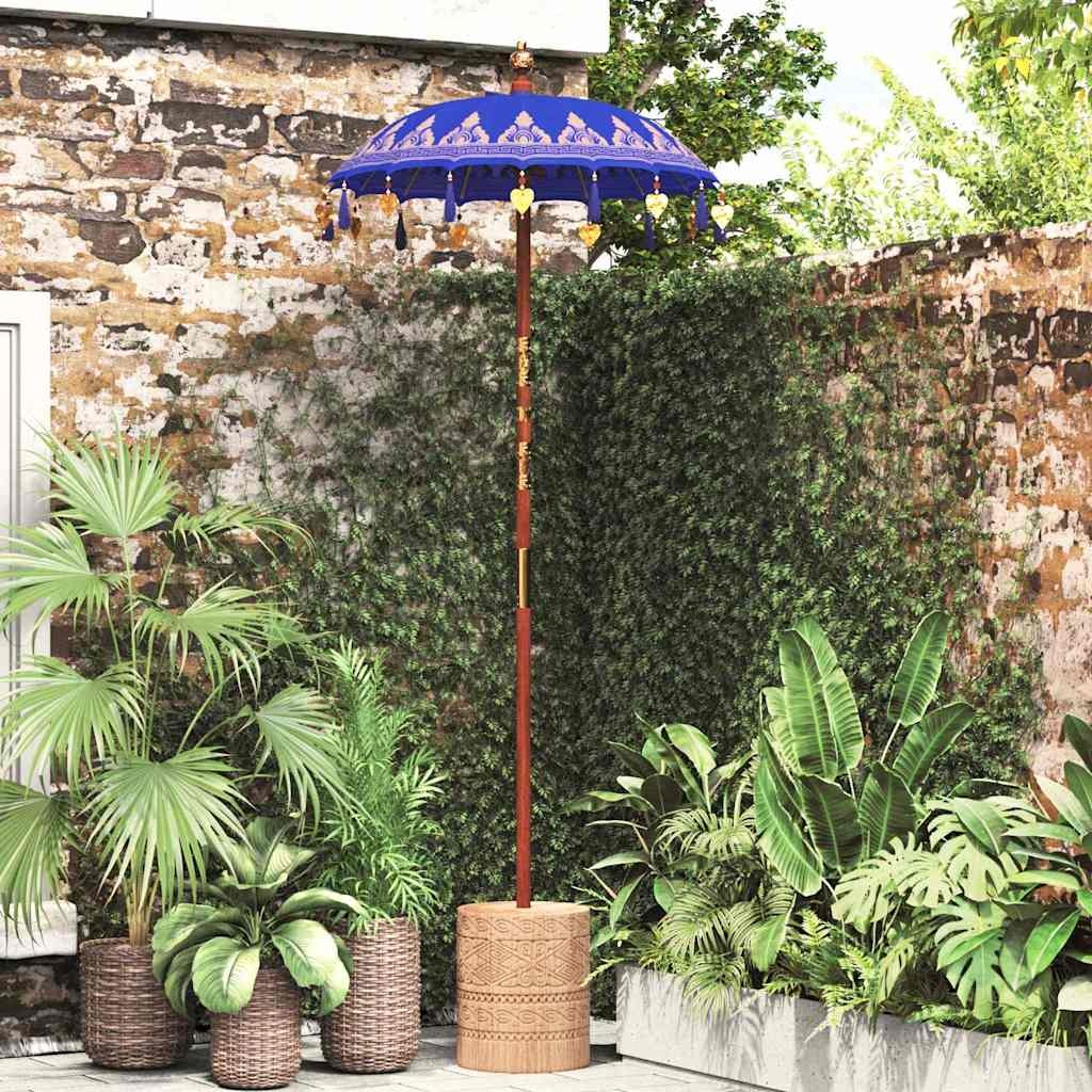 vidaXL Balinese Parasol Blauw (90-100) x 260 cm - 35% Korting
