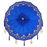 vidaXL Balinese Parasol Blauw (90-100) x 260 cm - 35% Korting