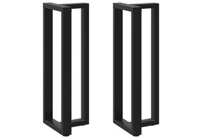 VidaXL Bartafelpoten T-vorm 2 stuks Zwart Staal - 64% Korting!