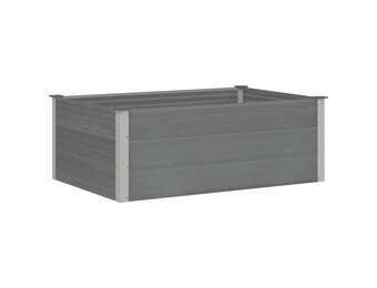 vidaXL Verhoogde Plantenbak HKC Grijs 150x100x54 cm | 55% Korting