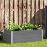 vidaXL Verhoogde Plantenbak HKC Grijs 150x100x54 cm | 55% Korting