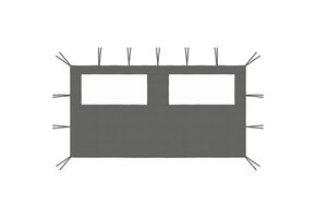 vidaXL Prieelzijwand met Ramen (4x2m, Antraciet) - 57% Korting!