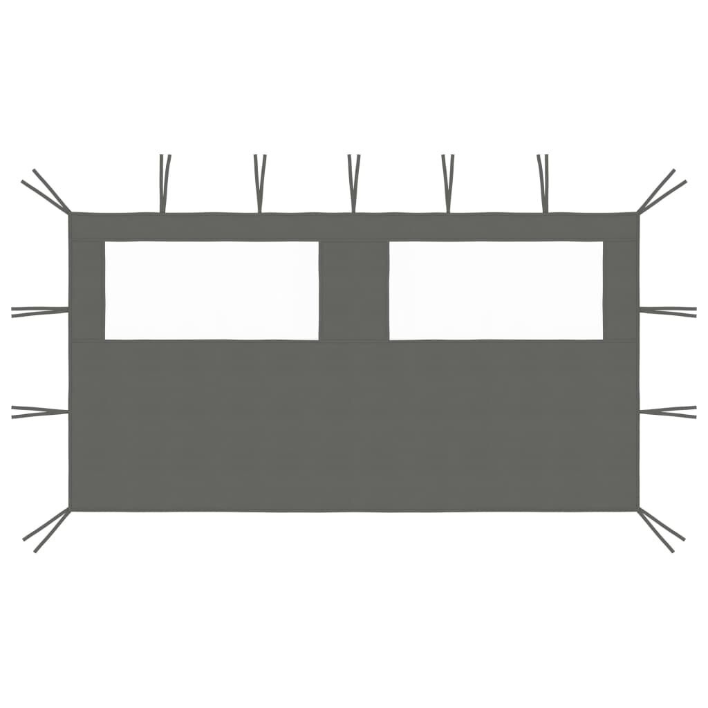 vidaXL Prieelzijwand met Ramen (4x2m, Antraciet) - 57% Korting!