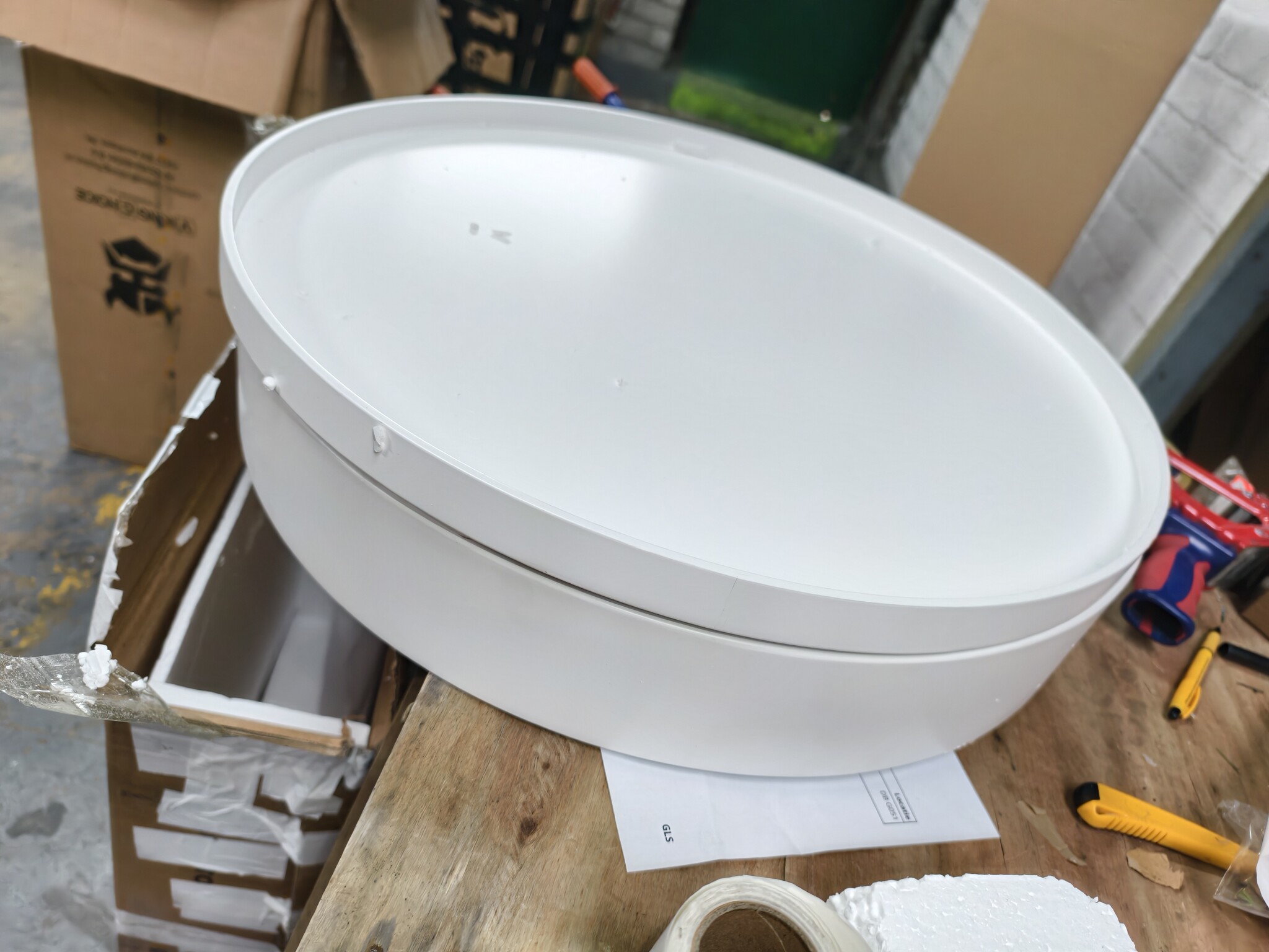 Houten Salontafel Wit - 60x60cm - Met Opbergruimte - 64% Korting