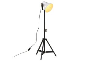 vidaXL Vloerlamp E27 25W Wit - 60% Korting