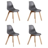 Eetkamerstoelen KITO (4-pack) - Grijs, 42% Korting