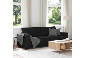 vidaXL 3-zitsbank Zwart Stof - 41% Korting!