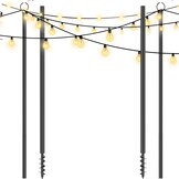 Set van 2 Slingerlichtjes Palen 3,2m - 63% Korting!