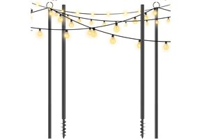 Set van 2 Slingerlichtjes Palen 3,2m - 63% Korting!