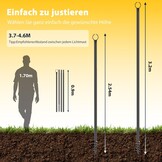 Set van 2 Slingerlichtjes Palen 3,2m - 63% Korting!