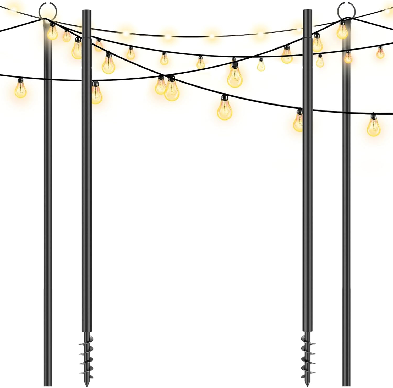 Set van 2 Slingerlichtjes Palen 3,2m - 63% Korting!