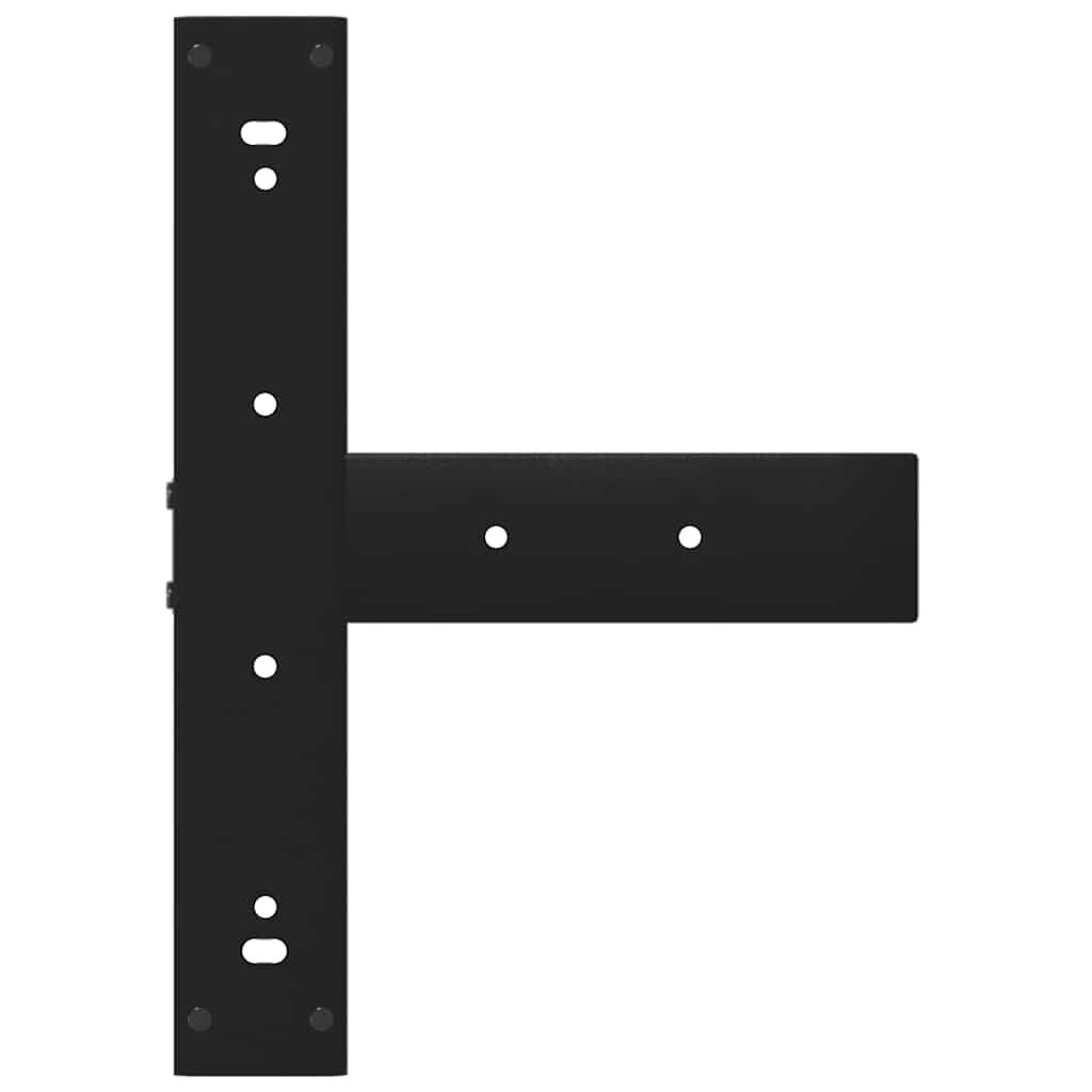 vidaXL Bartafelpoten T-vormig (2 st) - Zwart, Staal - Nu 35% Korting!