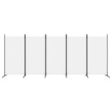 vidaXL Kamerscherm 5 Panelen Wit 433x180cm - 55% Korting!