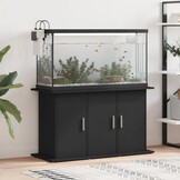 vidaXL Aquariumstandaard - Bewerkt Hout Zwart (60% Korting!)
