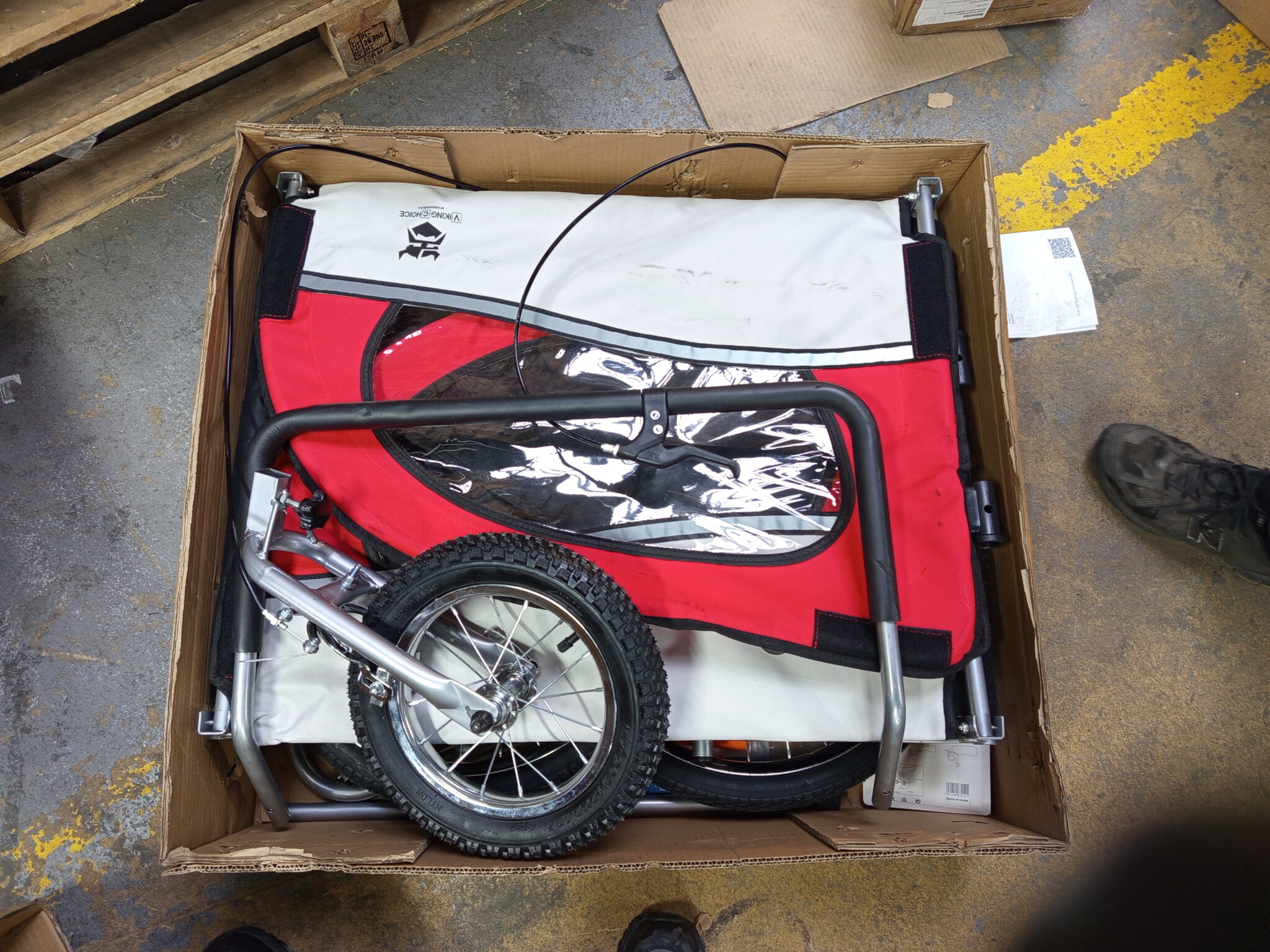 Fietskar Kind - Rood - met Schokbreker | Viking Choice