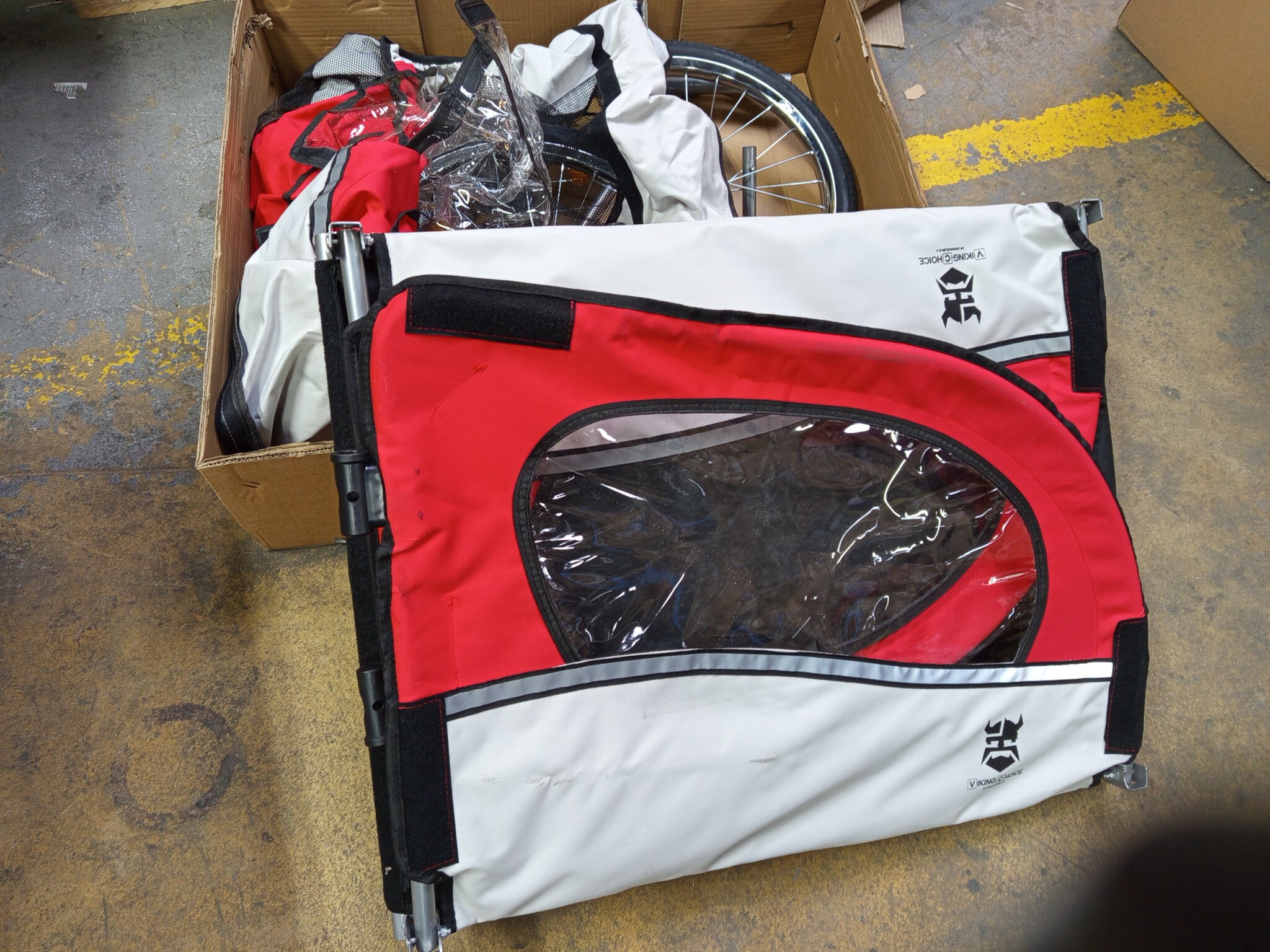 Fietskar Kind - Rood - met Schokbreker | Viking Choice