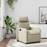 vidaXL Fauteuil Kunstleer Crème - 55% Korting