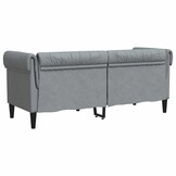 vidaXL Chesterfield 2-zitsbank (lichtgrijs, stof) - 35% Korting