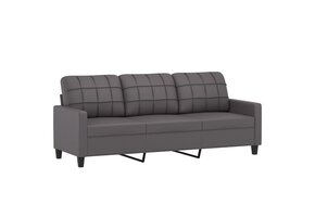 VidaXL 3-zitsbank 180cm Kunstleer Grijs - 35% Korting!